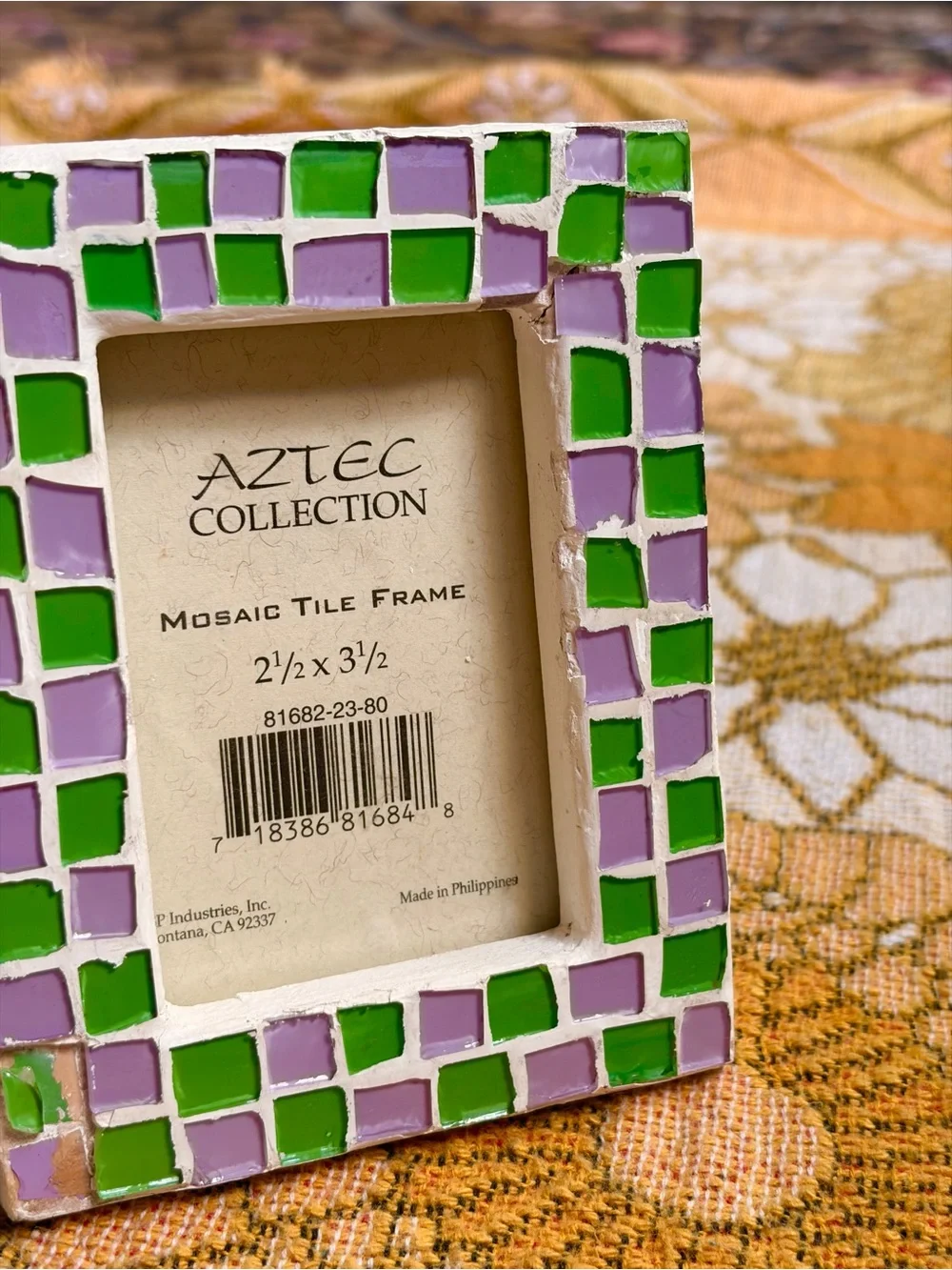 🍇🧩✨ Vintage Y2K Aztec Collection Mosaic Tile Mini Frame ✨🧩🍇